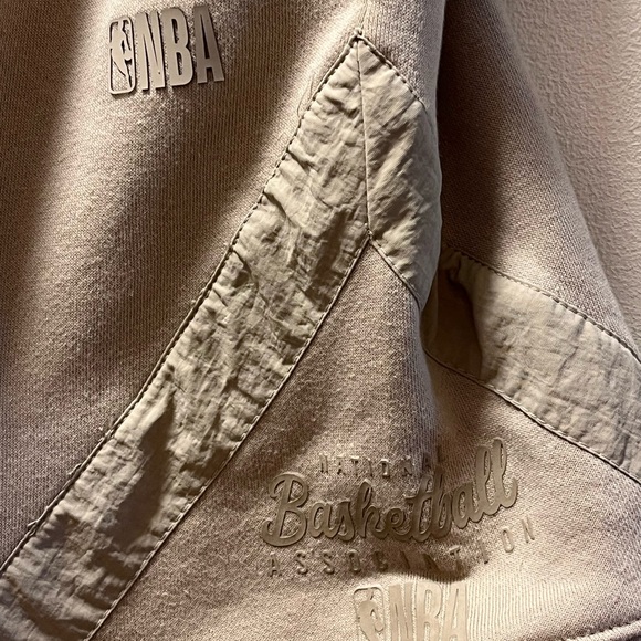 NBA Classic Fit Sporty Fleece Lined Basketball Shorts, NBA Logo, Sz XL, Tan - Picture 4 of 8